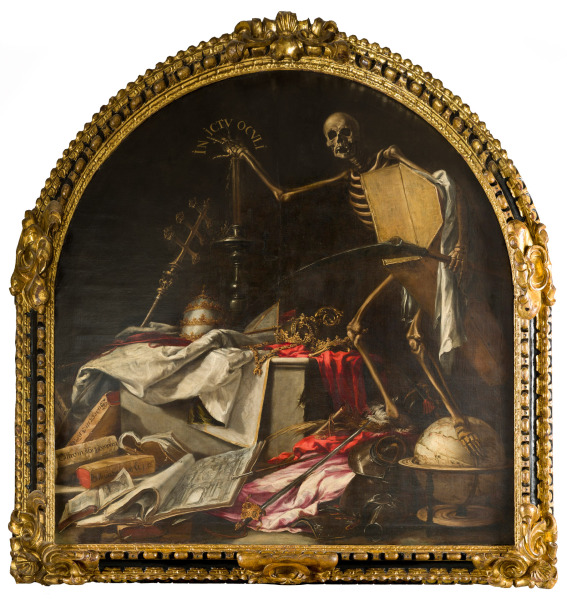In Ictu Oculi, Juan de Valdés Leal, 1672. Oil on canvas. Hospital de la Caridad, Sevilla                                                                                                                                                                                                                                                                                                                                                                                                                                                                                                                          This work, together with "Finis Gloriae Mundi", was commissioned from Juan de Valdés Leal for the Hospital de la Caridad in Seville. As a Vanitas genre painting, they allude to the banality of earthly life and the universality of death. It's also linked to the main purpose of the Brotherhood of Charity of Seville, which was to bury the executed and destitute of the city.                                The Baroque-style church of the Hospital de la Santa Caridad (Capilla de San Jorge) was promoted by Miguel Mañara in Seville, Spain and completed in 1670.