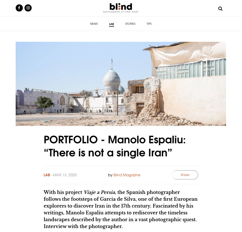 Entrevista en Blind Magazine sobre 'Viaje a Persia'